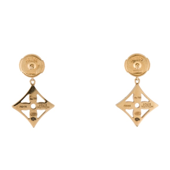 Louis Vuitton 18K Diamond Idylle Blossom Drop Earrings - Picture 3 of 5